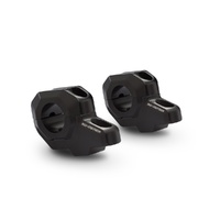 SW-Motech Black Handlebar Riser / Bar Backs for 22mm Bars - Raises 30mm / Back 22mm