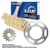 XAM Gold Chromised Chain & Sprocket Kit for 2019-2023 Honda CRF450RX 13/49